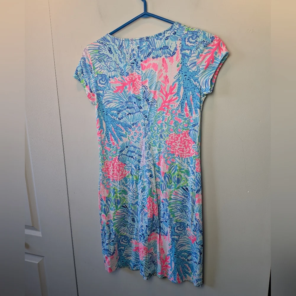 LILLY PULITZER Mini Dress Women Size XS  100% Pima Cotton Made In Peru V Neck - Picture 7 of 10